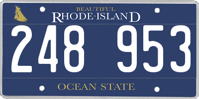 RI license plate 248953