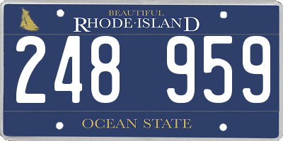 RI license plate 248959