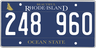 RI license plate 248960