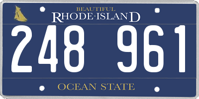 RI license plate 248961