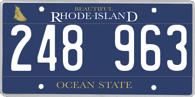RI license plate 248963