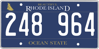 RI license plate 248964