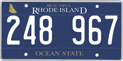 RI license plate 248967
