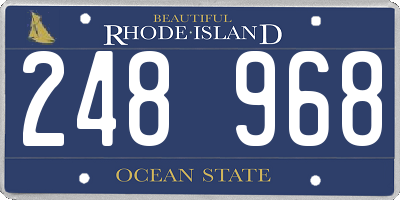 RI license plate 248968
