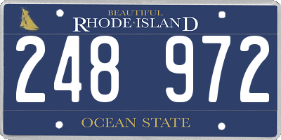 RI license plate 248972