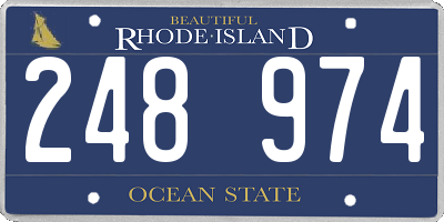 RI license plate 248974