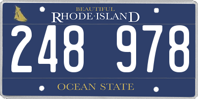 RI license plate 248978