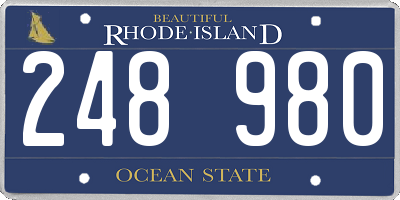 RI license plate 248980