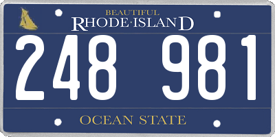 RI license plate 248981