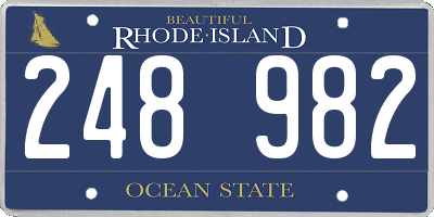 RI license plate 248982