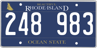 RI license plate 248983