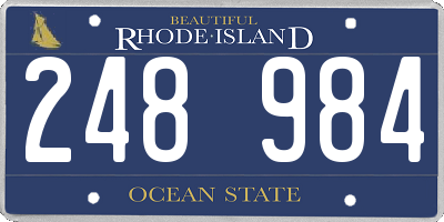 RI license plate 248984