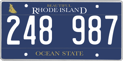 RI license plate 248987