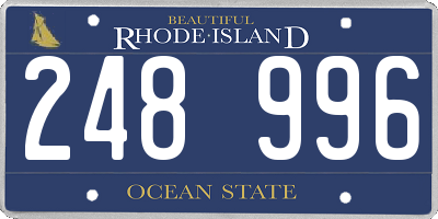 RI license plate 248996