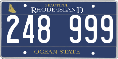 RI license plate 248999