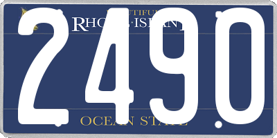 RI license plate 2490