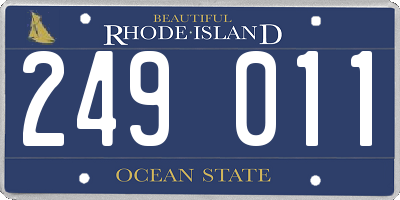 RI license plate 249011