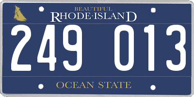 RI license plate 249013