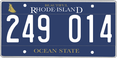 RI license plate 249014