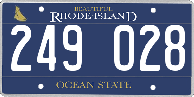 RI license plate 249028