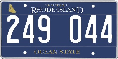 RI license plate 249044