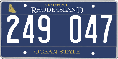 RI license plate 249047
