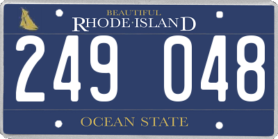 RI license plate 249048
