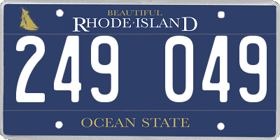 RI license plate 249049