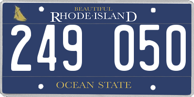 RI license plate 249050