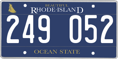 RI license plate 249052