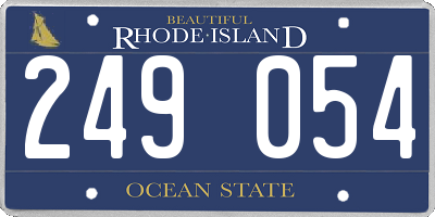 RI license plate 249054