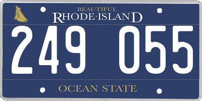 RI license plate 249055