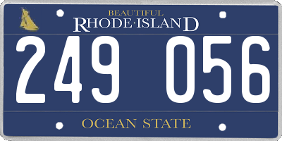 RI license plate 249056