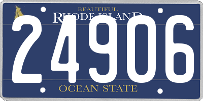 RI license plate 24906
