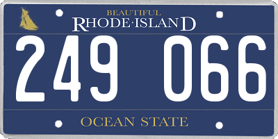 RI license plate 249066