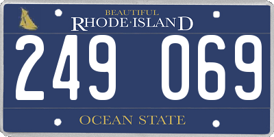 RI license plate 249069