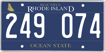 RI license plate 249074