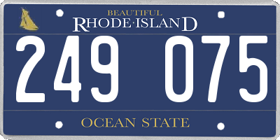 RI license plate 249075