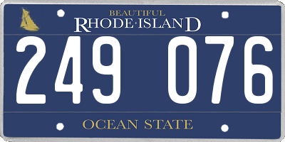 RI license plate 249076