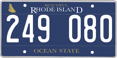 RI license plate 249080