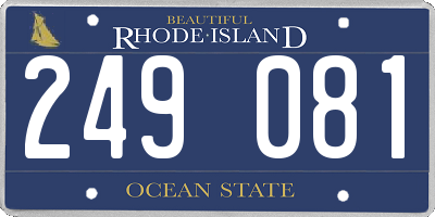 RI license plate 249081