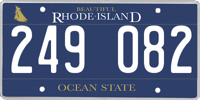 RI license plate 249082