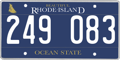 RI license plate 249083