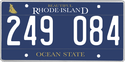 RI license plate 249084