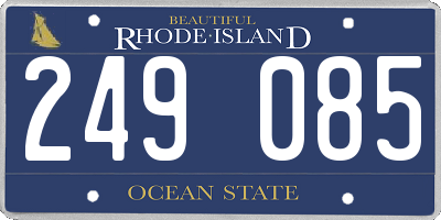 RI license plate 249085