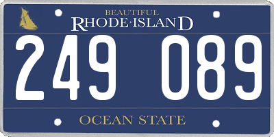 RI license plate 249089