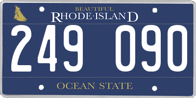 RI license plate 249090