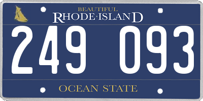 RI license plate 249093