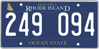 RI license plate 249094