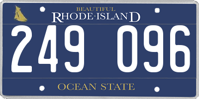 RI license plate 249096